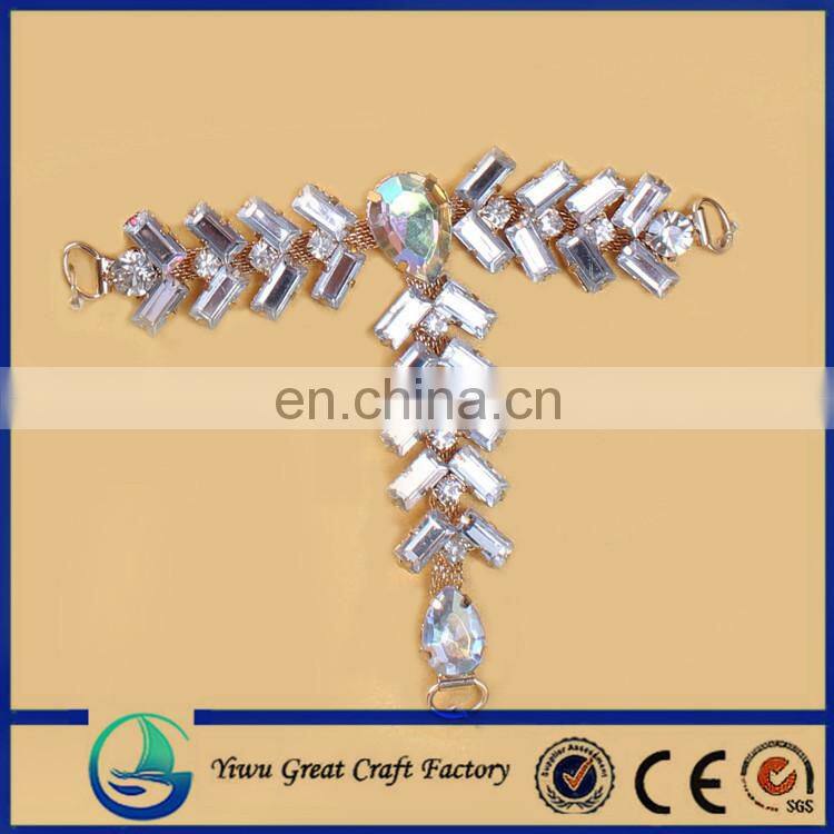 decoration metal and beads linked shoe chains