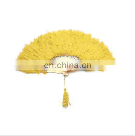 Indian stage performance belly dance fan accessory with feather P-9021#