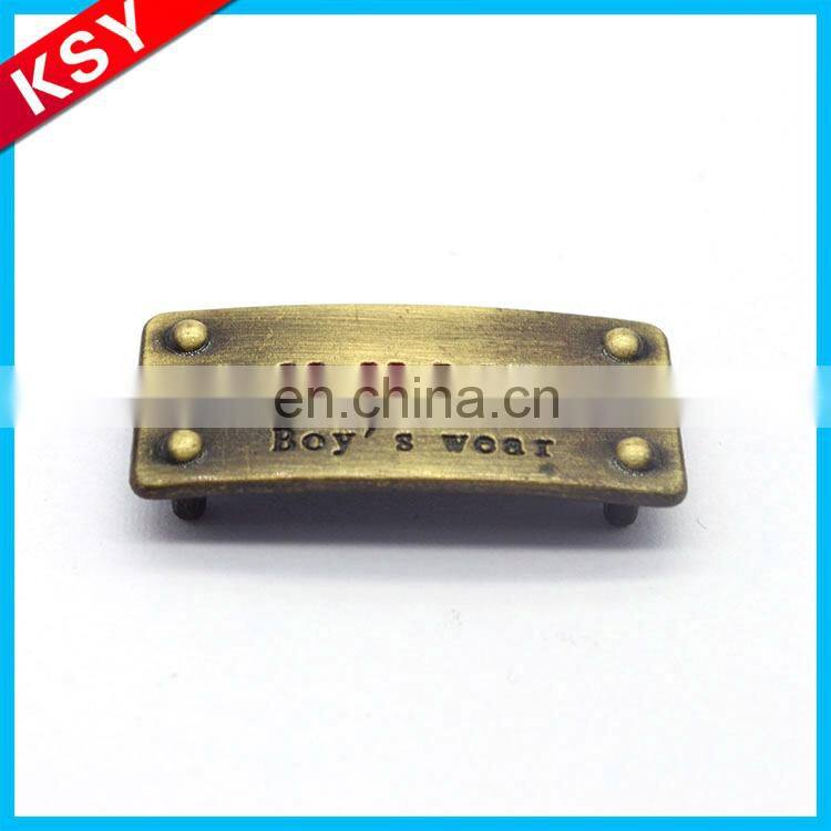 High Quality Engraving Metal Label Brass Logo Plate Handbag Engravable Tag