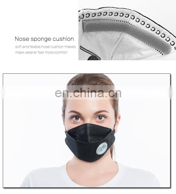 Black Activated Carbon N99 En149 Dust Ffp1 Mask Guangzhou