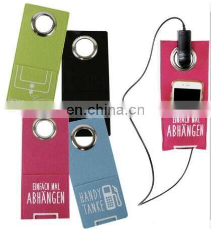 Felt Wall Hanging Cell Phone Charger Holder