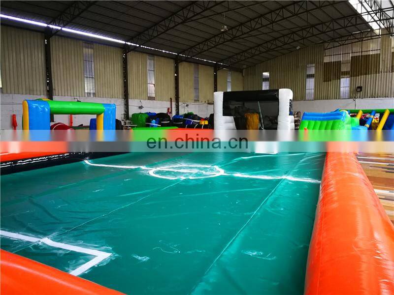 Mobile air frame pop up inflatable soap slippy football filed for sale