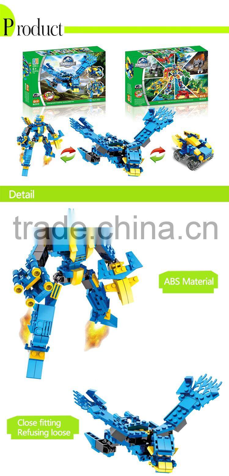 JSTOYS 2 in one deformation blocks building toys made in china