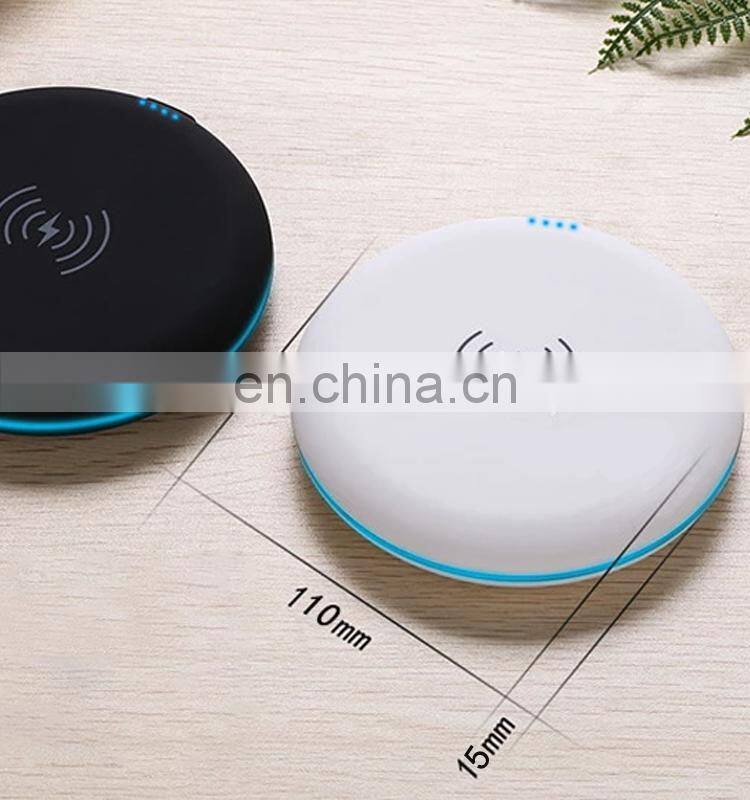 Round shape keychain 5000mah wireless Fast Charge portable power bank