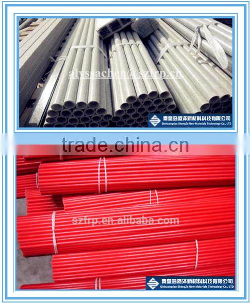 FRP round pipe/fiberglass pole/FRP flag pole/FRP indication rod in snow weather