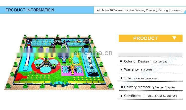 2018 factory pvc tarpaulin new inflatable water park on land prices for adults with pool& slide