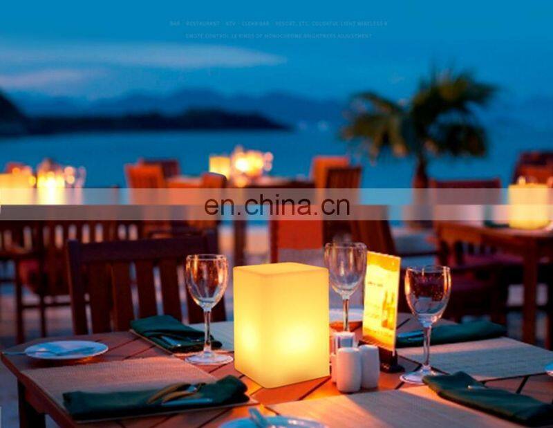 PE remote control colorful home decoration bar club used led cordless table lamp