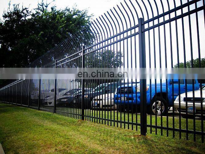 yard garden wrought iron steel fence,galvanized palisade fence,metal fence.