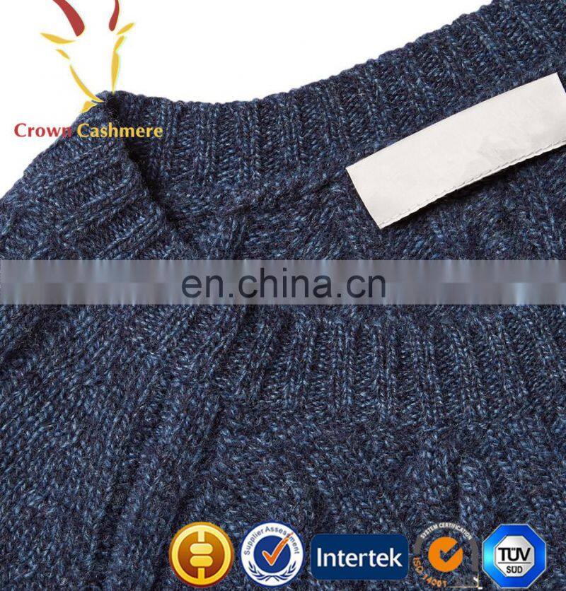 Winter Thick Cashmere Cable Knit Sweater Men