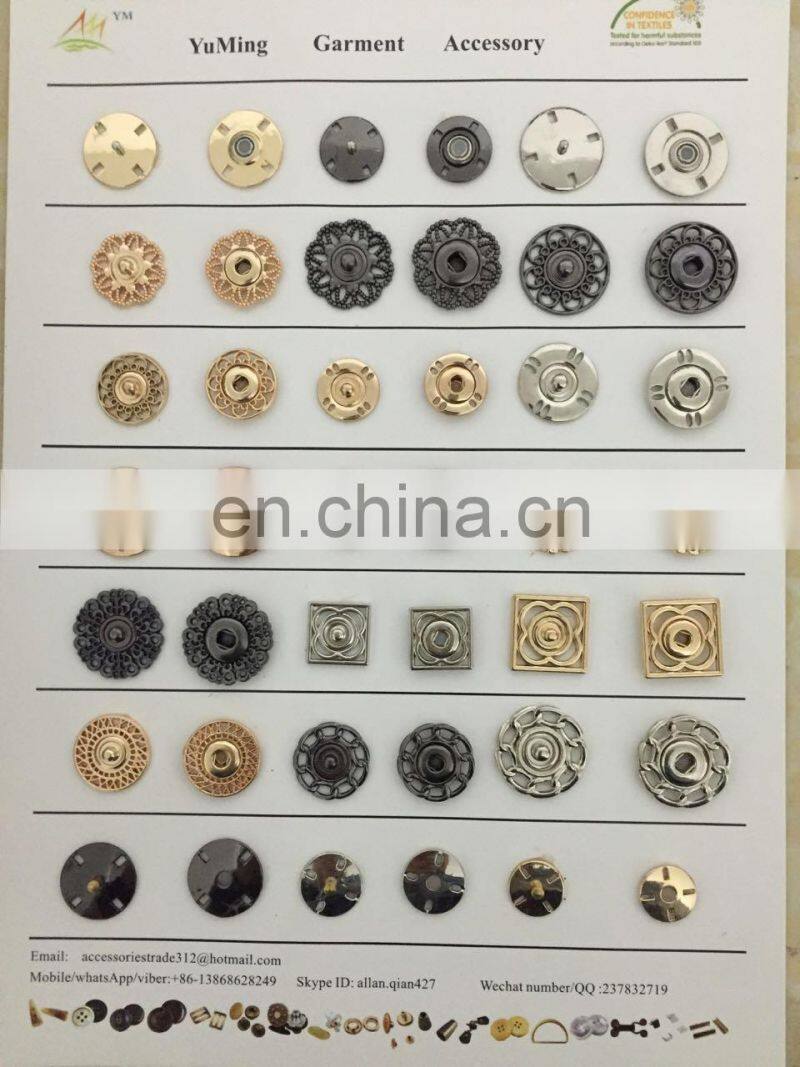 New Style Fastener Zinc Alloy Snap Buttons For Sewing
