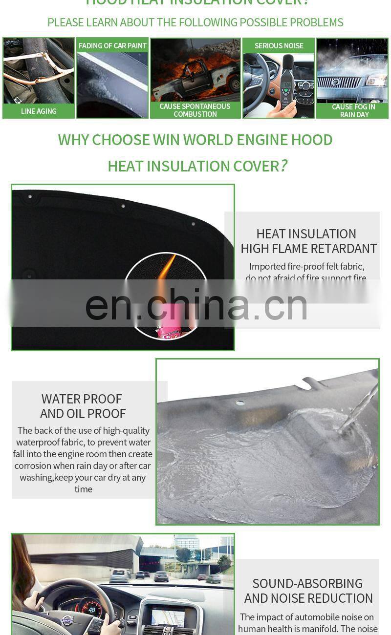 engine hood cover supplier for VW Golf 6  2010-2015 engine insulation hood bonnet