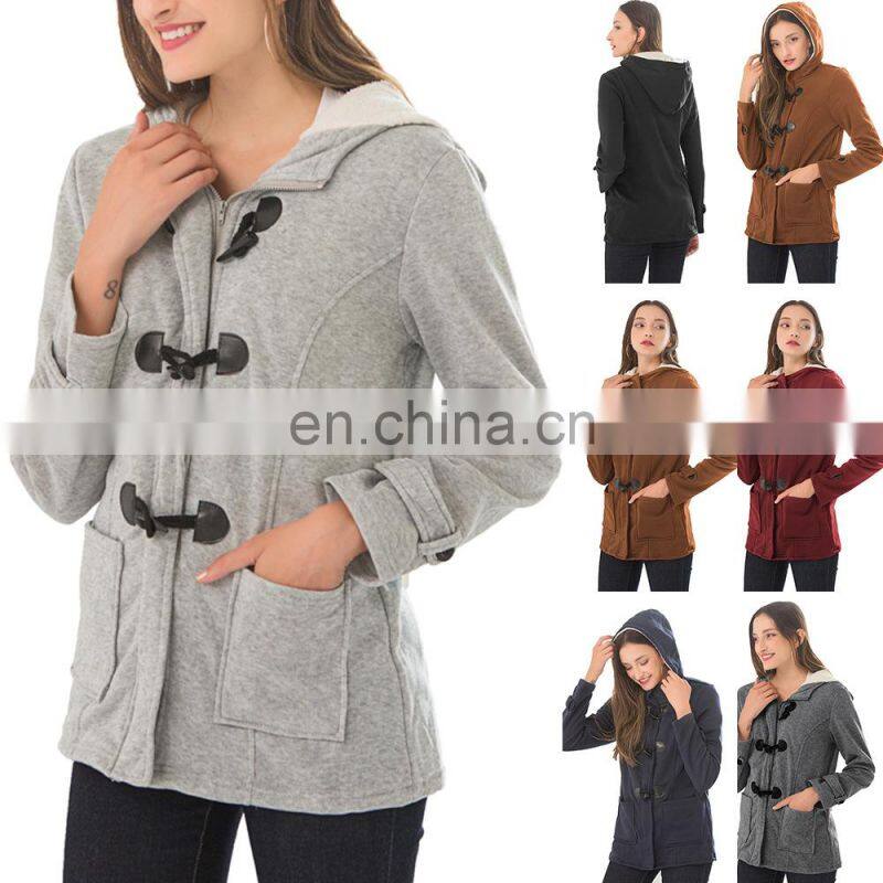 Wholesale custom women's jackets Mid-length Long sleeve Casual and comfortable Autumn and winter Loose Sports coat