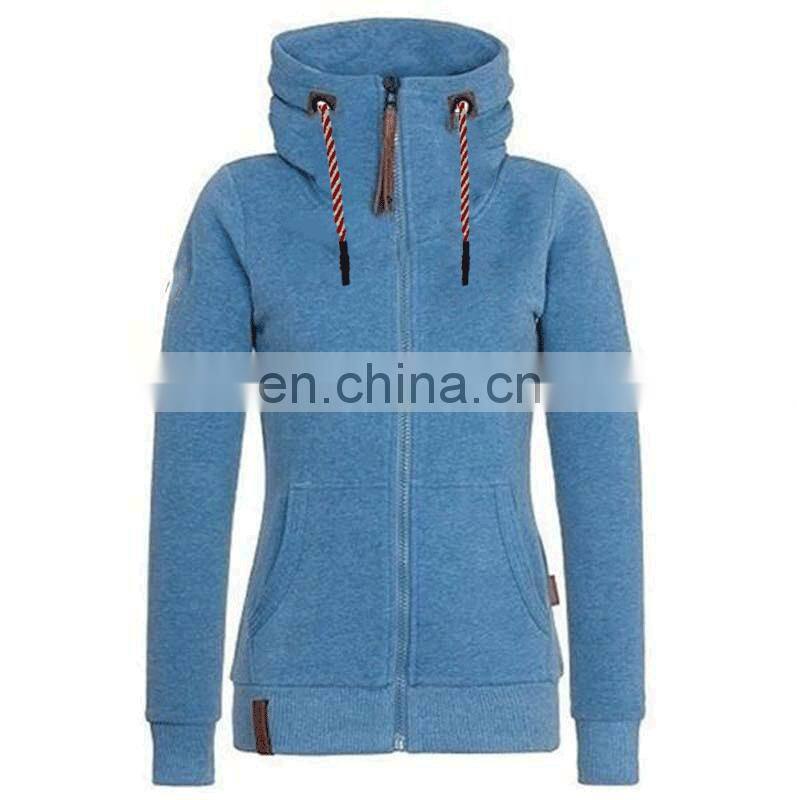 Wholesale custom women's spring and autumn long sleeve zipper cardigan jacket plus size casual hooded jacket large clothes