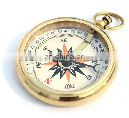 vintage brass compass