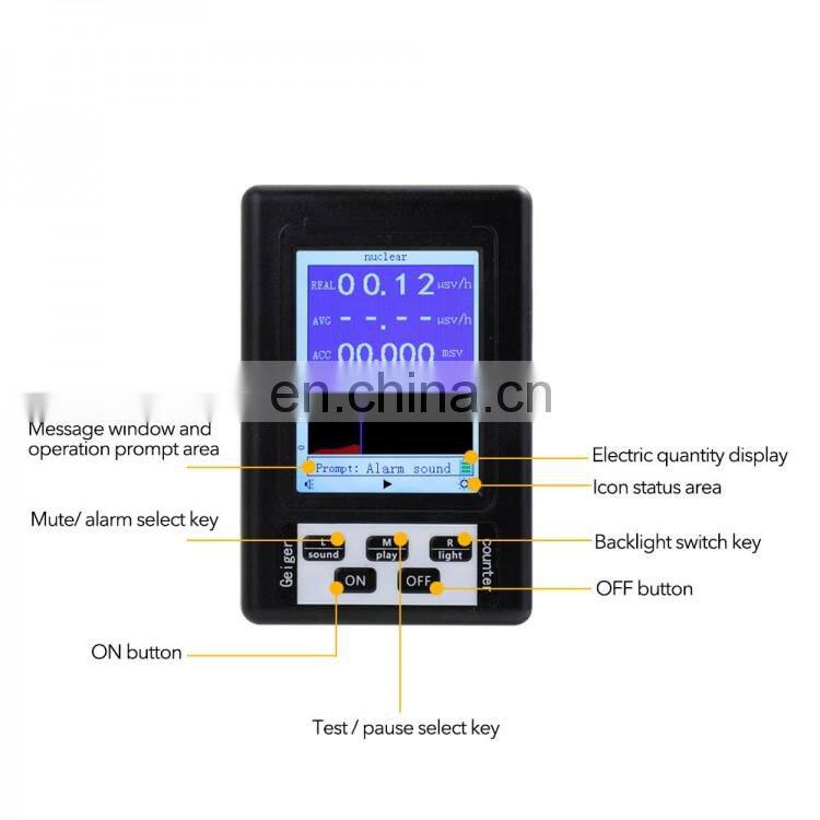 BR-9B Handheld Portable Digital Display Nuclear Radiation Detector Geiger Counter Semi-functional Type Dosimeter Marble Tester