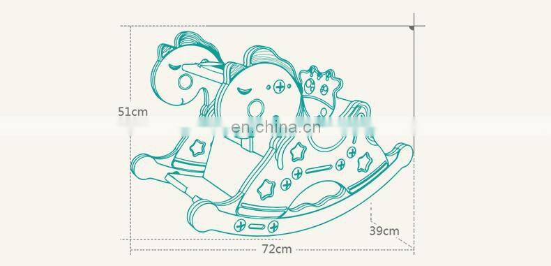 Cheap baby musical toddler walker kids games children plastic unicorn ride on rocking horse for sale