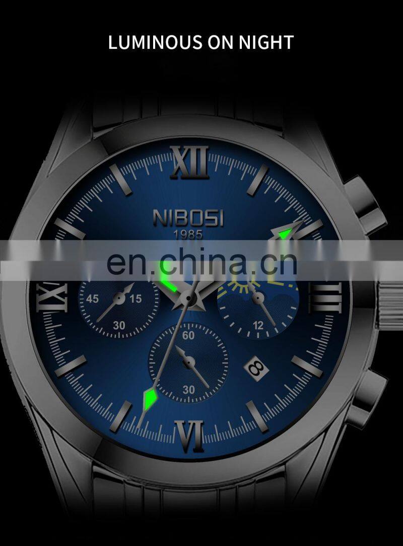 NIBOSI Men Watches Luxury Famous Top Brand Fashion Casual Dress Watch Quartz Wristwatches Relogio Masculino Customizable
