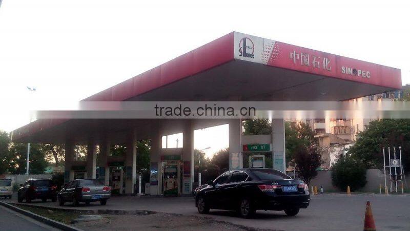 Cheap prefabricated galvanizing steel structure gas station