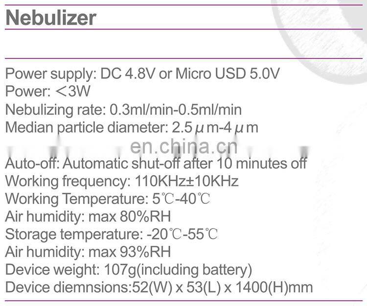 portable nebulizer device mini handheld inhaler ultrasonic portable nebulizer