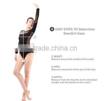 Sexy Gilrs Angkle Length Long Sleeves Turtle-Neck Dance Tights and Gymnastics Unitards