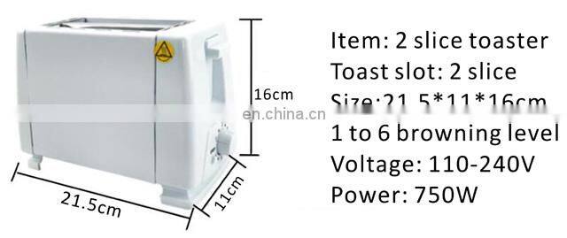 2 Slice Stainless Steel Bread Sandwich Toaster 12v