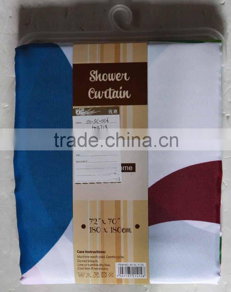 WHOLESALE CUSTOM PRINTED SHOWER CURTAIN MADE IN CHINA