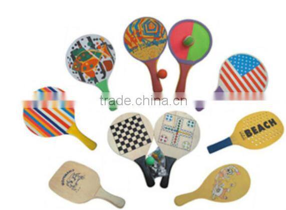 Summer paddle game bat set beach racket,Interesting Wooden Beach Bat and Ball Set,Promotional Wooden Beach Bat With Ball