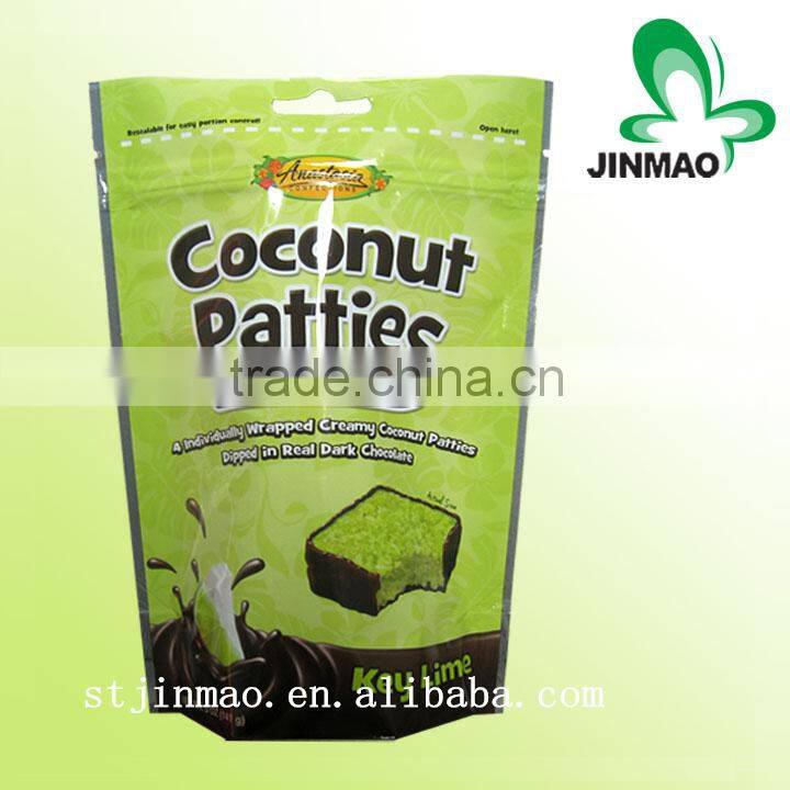 Custom printed plastic food bag with zipper