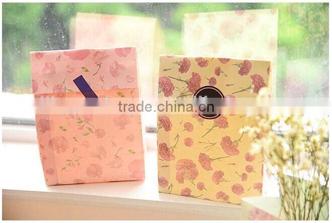 Garden wind floral print craft gift paper bag