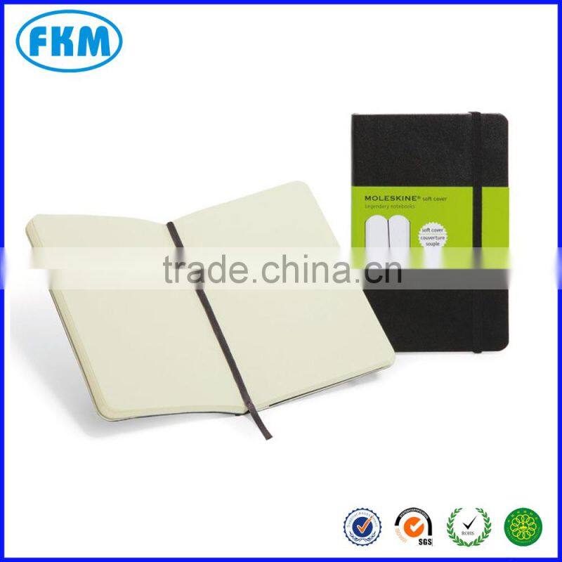 black bound leather notebook