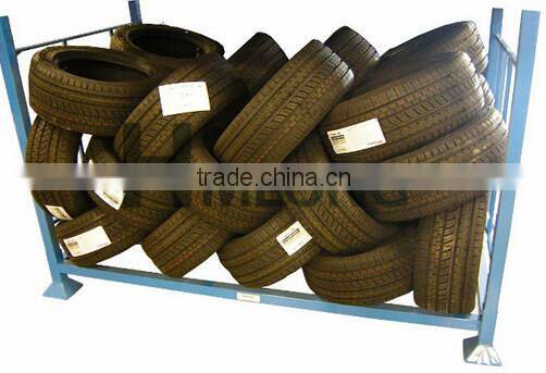 The tire racks for warehouse storage