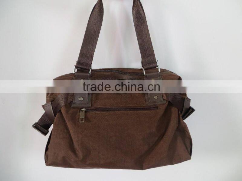 paris design large size plain brown branded men handbags