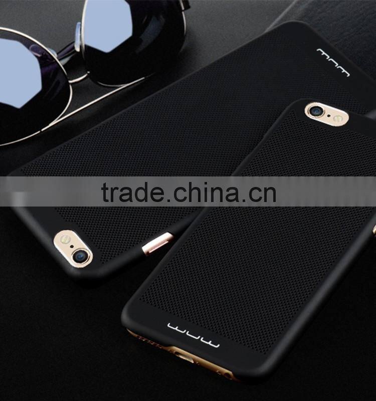 phone case for iphone 6splus with mesh design to dissipate heat
