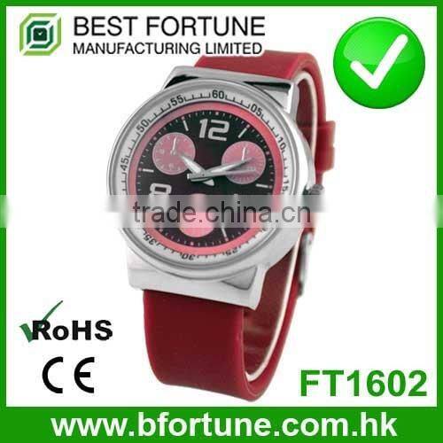 FT1326 China factory 24 hour day function 3 atm silicone analog watch