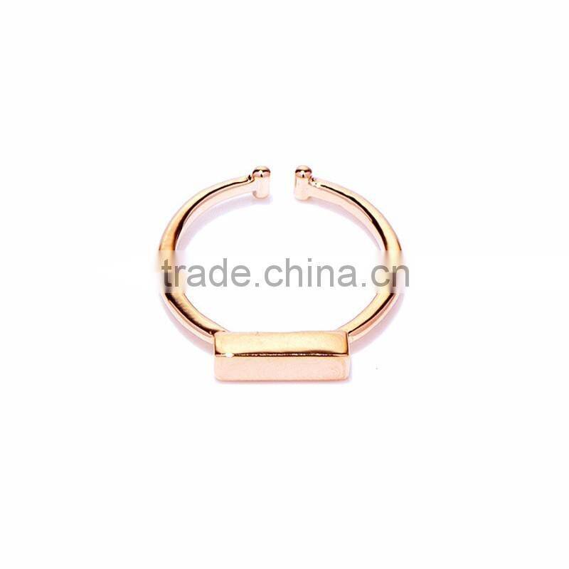 Wholesale Imitation Jewellery Unique Small Bar Boys Silver Rings Fashion 2016