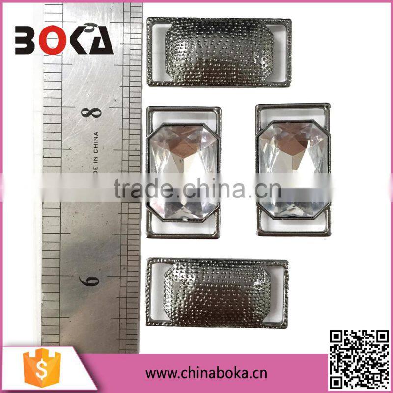 New Design Vintage Gunmetal Alloy Acrylic Rhinestone Decoration For Apparel