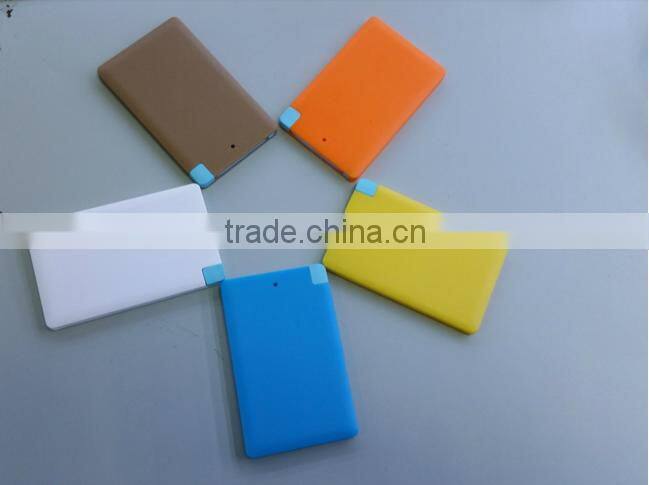 Most popular Fashion Portable 2500mAh credit card power bank for Andorid/IOS
