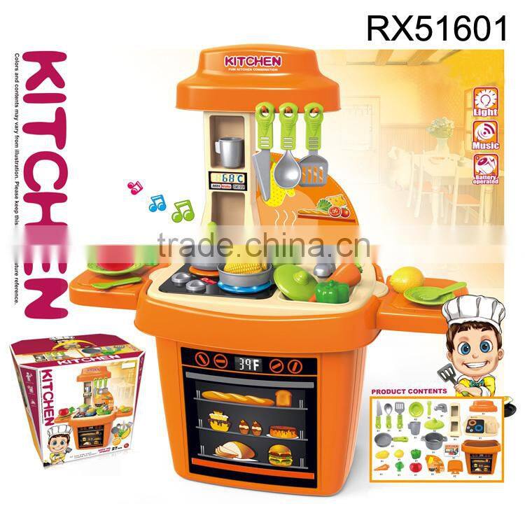 Education hight quality b/o big kitchen play set toy for kids