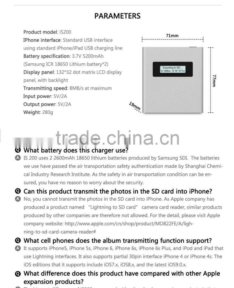 multifunction i flash drive with 2-usb port power charge