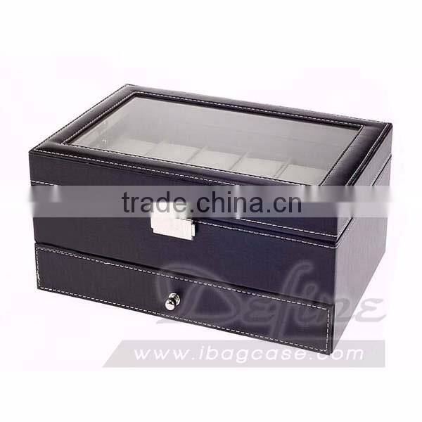 Multifunction Duble Layer Watch Box Jewelry Storage Box