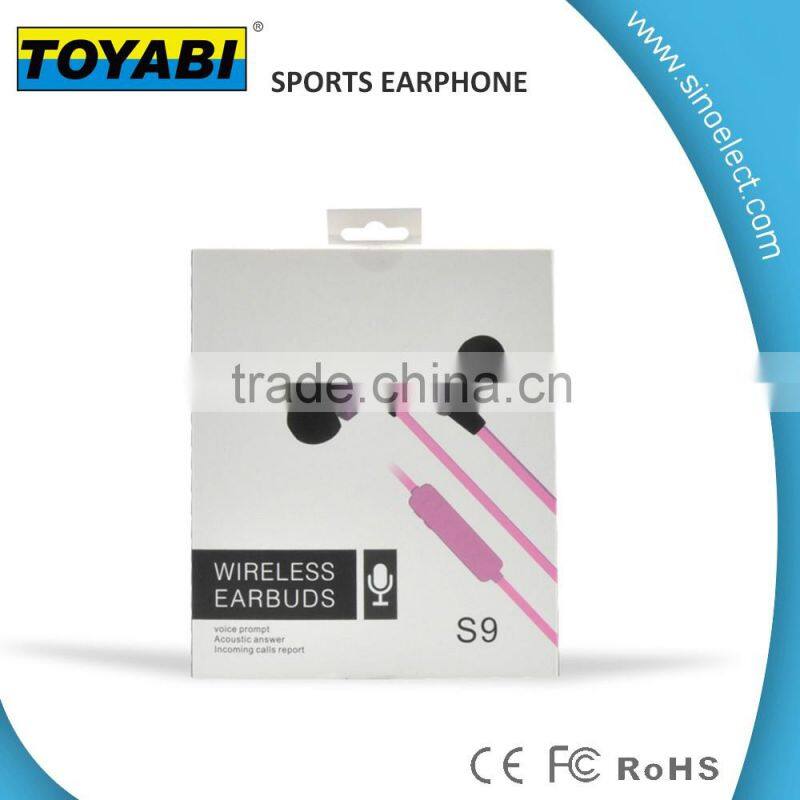 v4.1Mini portable wireless stereo headphone necklace bluetooth headphone for mobile phone