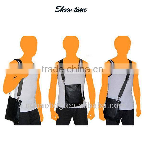 Men's high quality men leather small sling bags hand bag