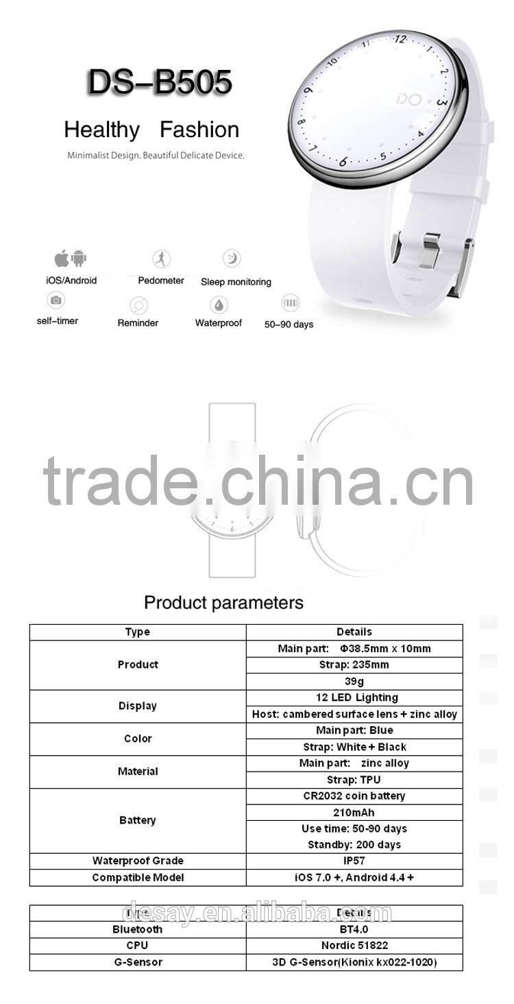 Desay Pedometer Sleep Sport Data Share Take Photo Anti-lost BT4.0 Smart IOS Android Watch Bracelet DS-B505