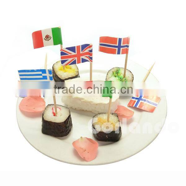 Custom Printing Country Flag Toothpicks, Party Flag Picks, Cocktail Flag Toothpicks