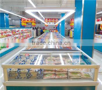 High quality Commercial Display Freezer for Frozen Food Shop, Display Chest Freezer, glass door ice cream freezer
