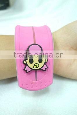 2016 Hot Sell Products Bros Baby Rinne Women Waterproof Foldable Pink Rubber Wrist LED Watch
