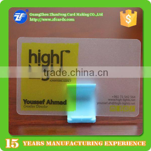High quality customized design transparent pvc card