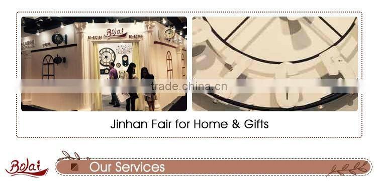 Beautiful lavender pattern black pointer mdf pendulum clock mechanism