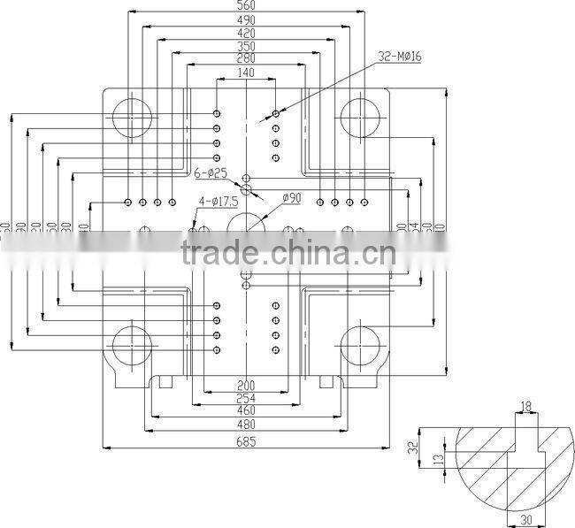 460*460 mm space between tie bar plastic machinary