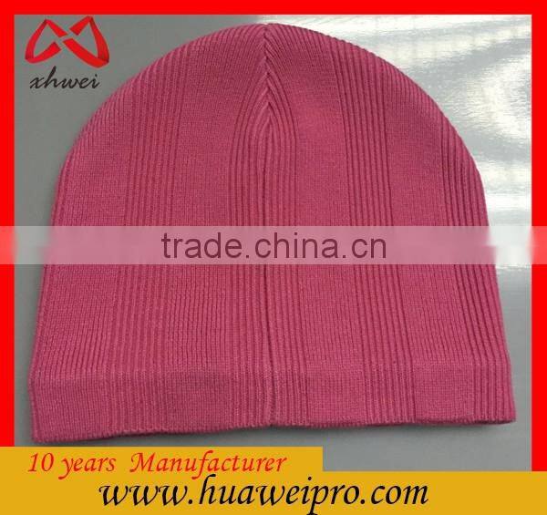 Alibaba China Oem Wholesale Fashion Custom Acrylic and Polyester Winter Knitted Beanie Hat